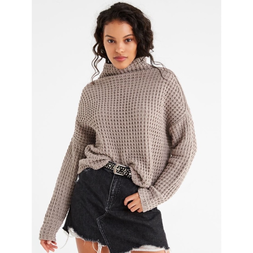 Urban outfitters waffle knit turtle neck sweater